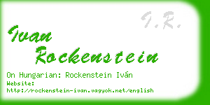 ivan rockenstein business card